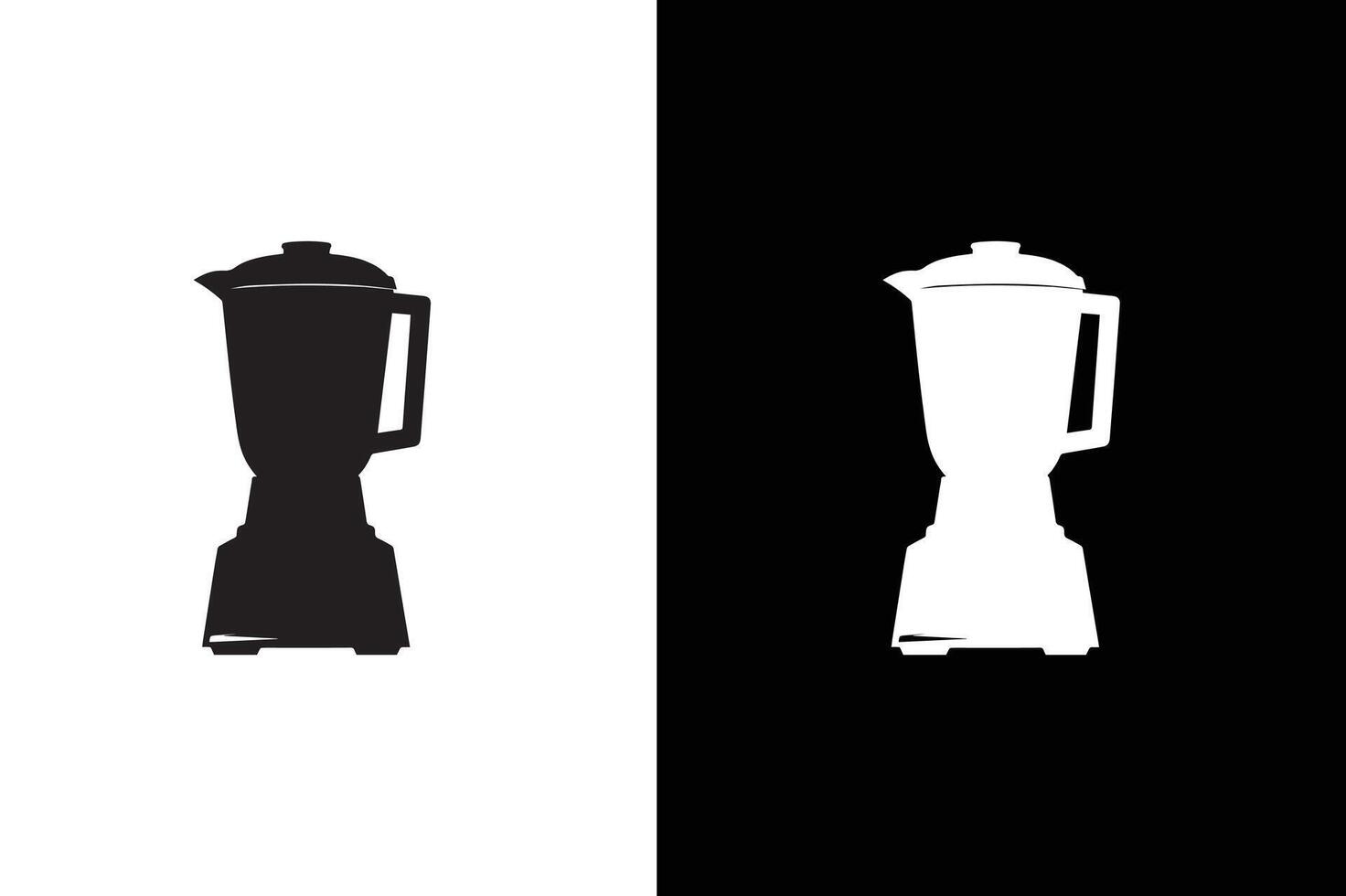 Food processor, mixer, blender icon silhouette black white background. vector