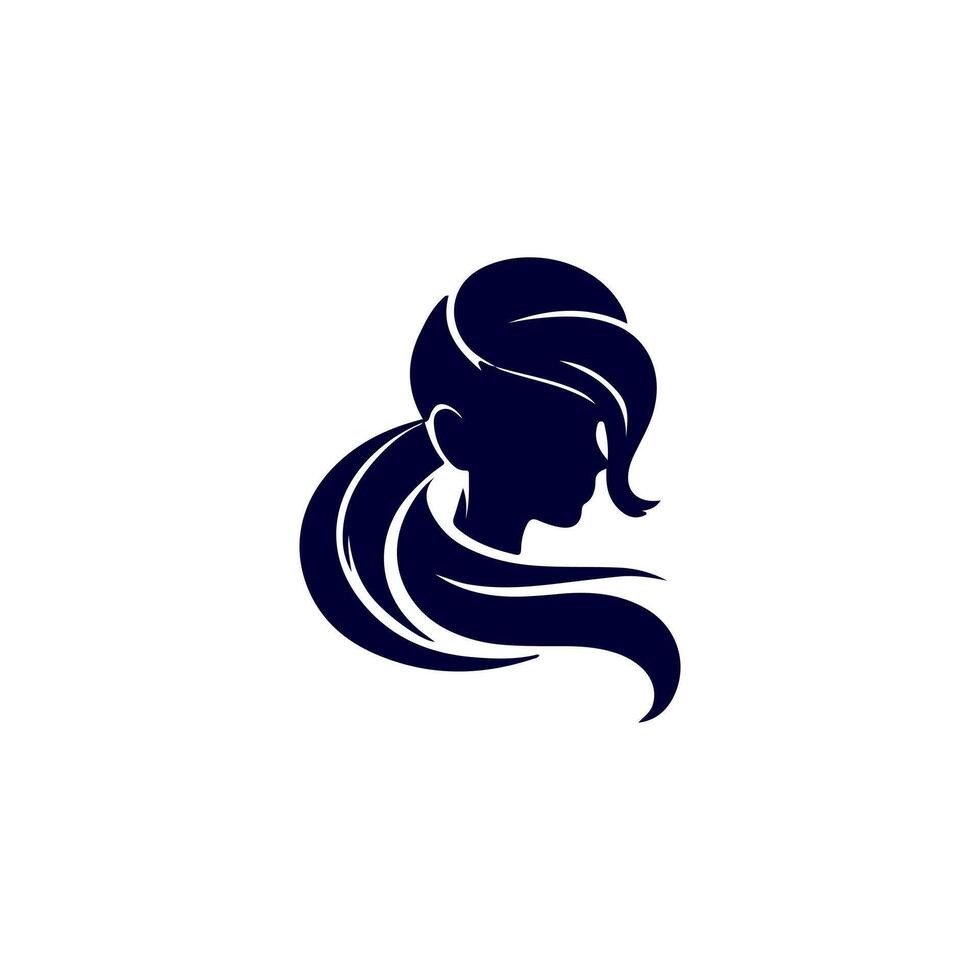 Women hairstyle icon set. vector