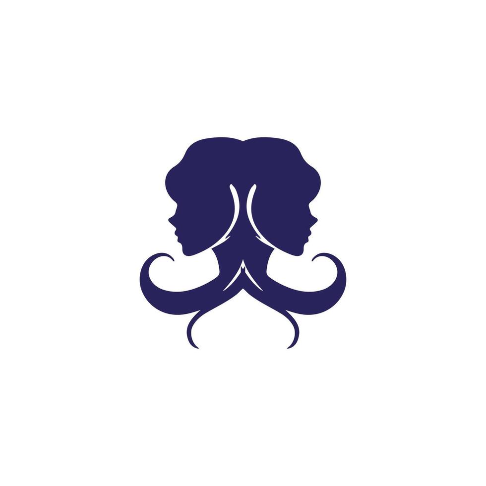 Women hairstyle icon set. vector