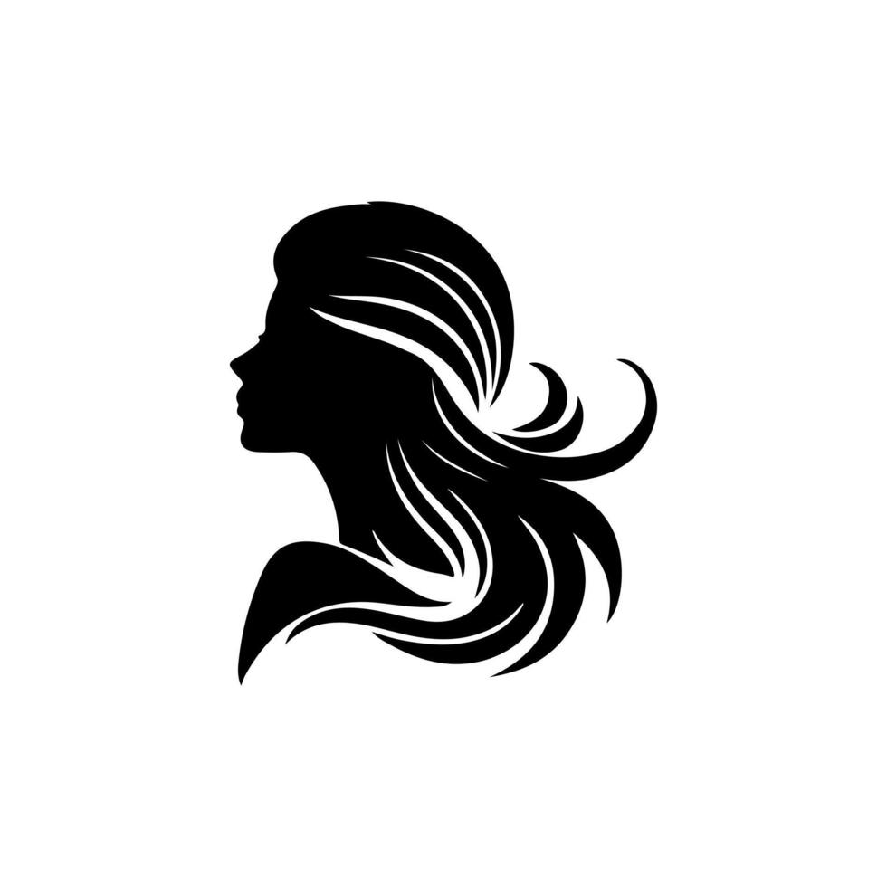 Women hairstyle icon set. vector