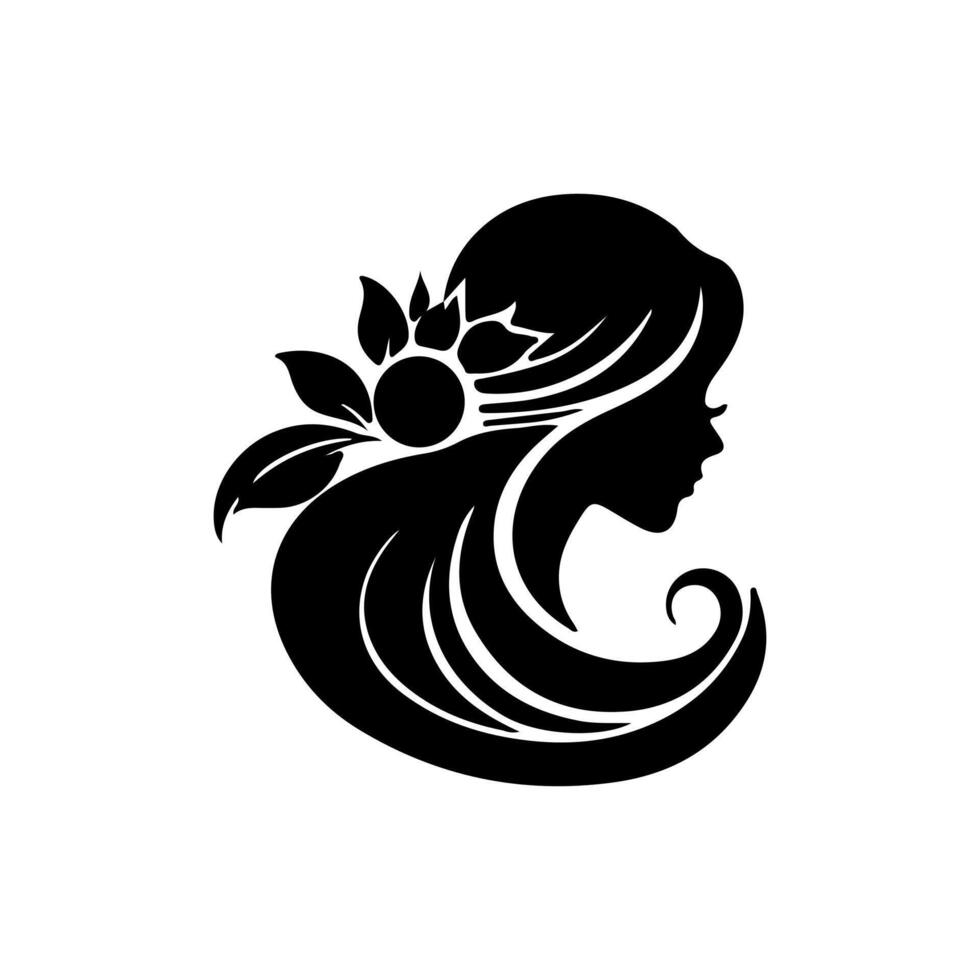 Women hairstyle icon set. vector