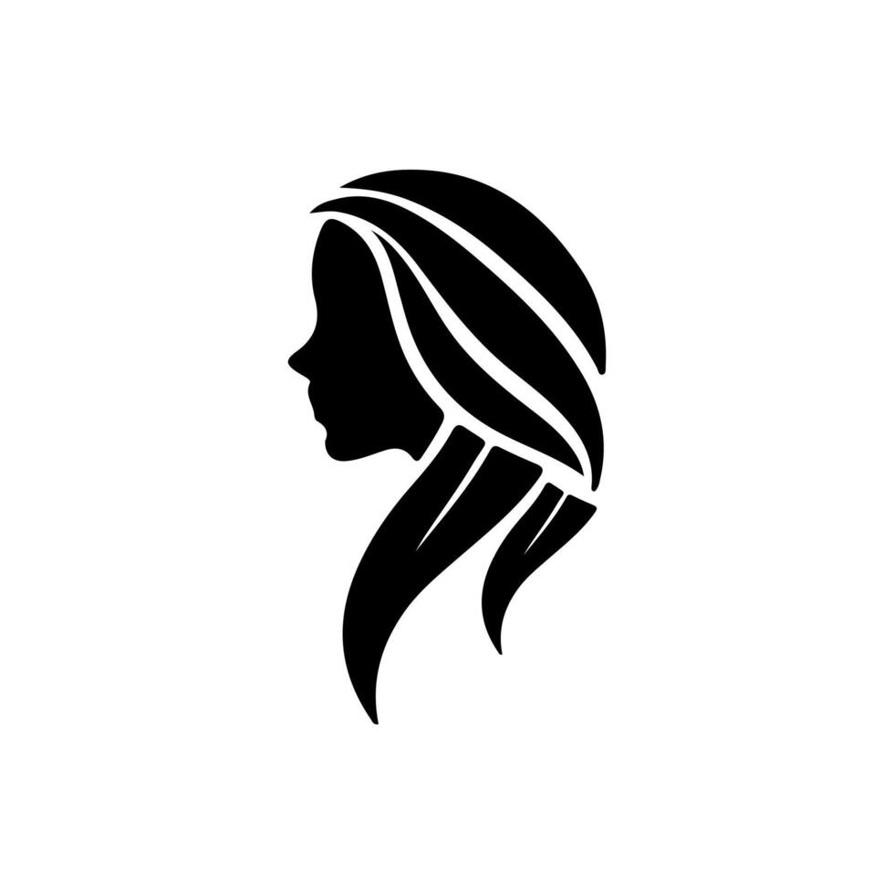 Women hairstyle icon set. vector