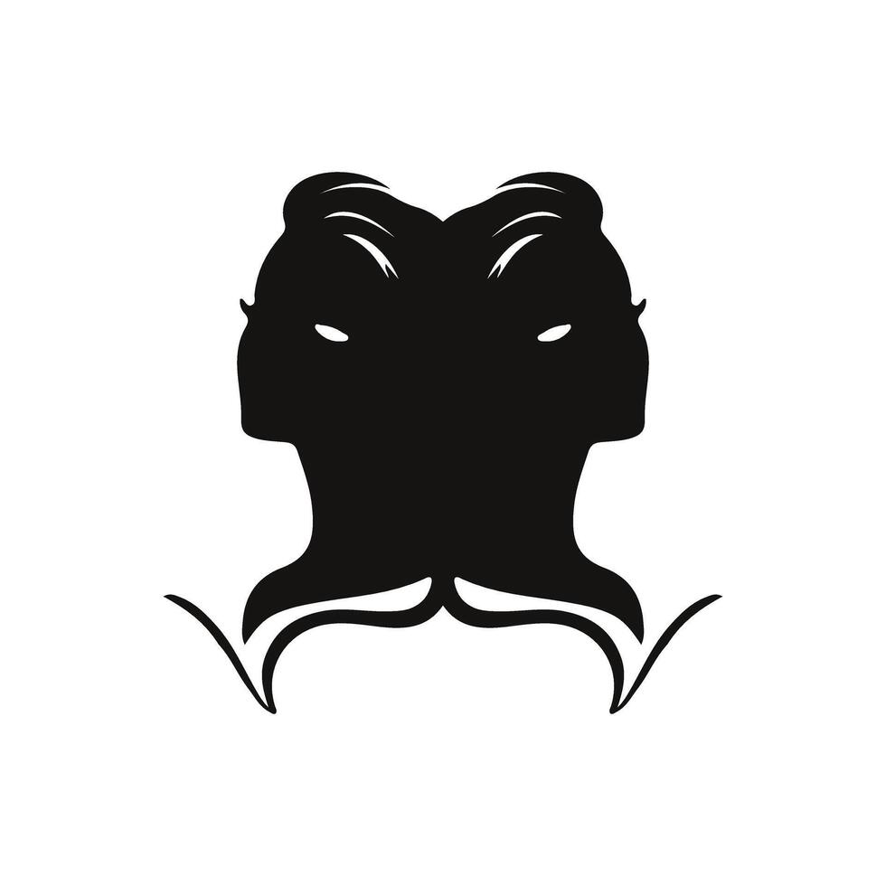 Women hairstyle icon set. vector