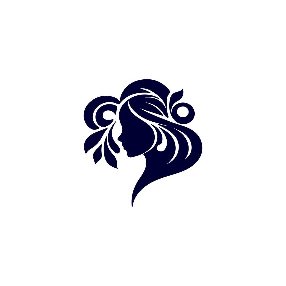 Women hairstyle icon set. vector