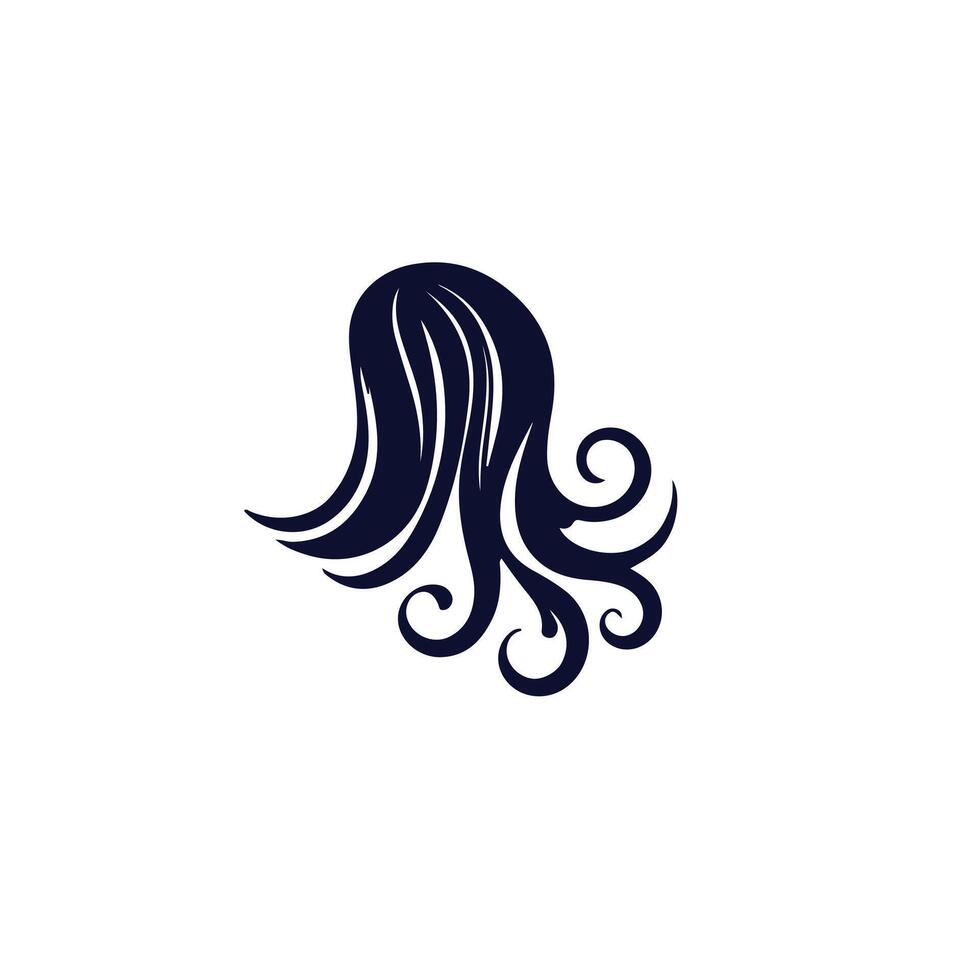 Women hairstyle icon set Logo Design. vector