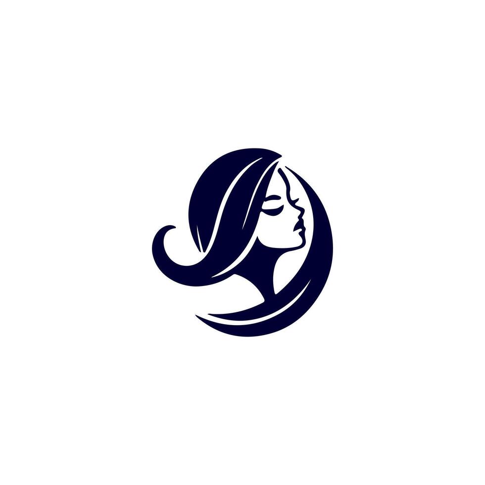 Women hairstyle icon set. vector