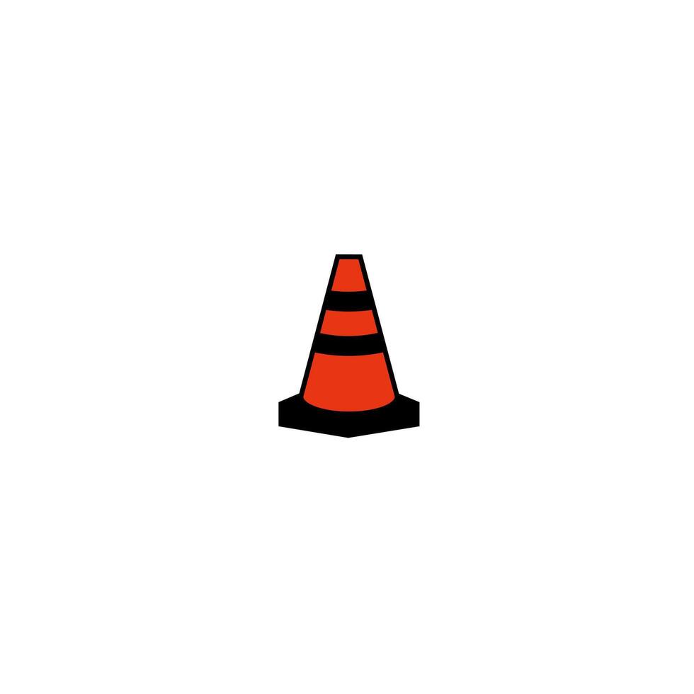 Traffic cone illustration design template, suitable for your design need, logo, illustration, animation, etc. vector