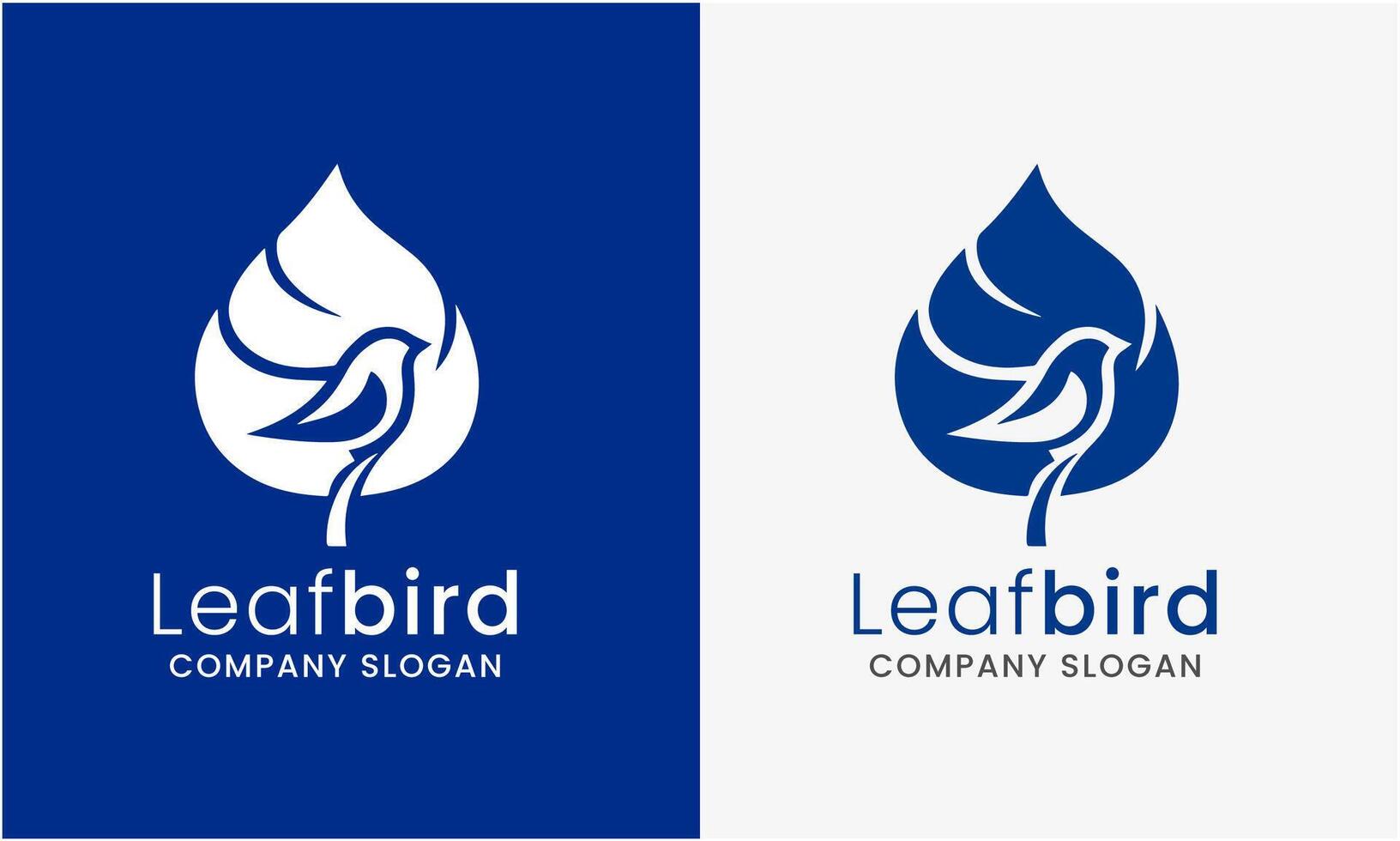 Bird leaf, tree bird, bird icon, leaf icon, minimalist logo design sample greed idea vector