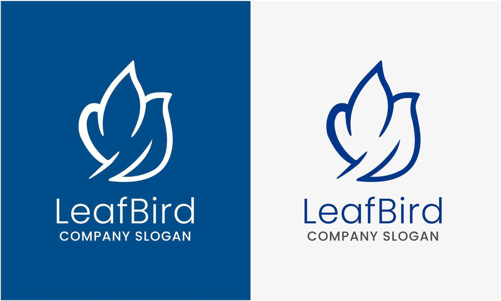 Bird leaf, tree bird, bird icon, leaf icon, minimalist logo design sample greed idea vector