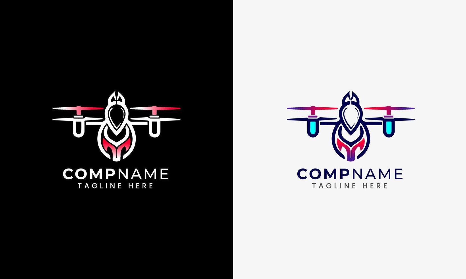 Drone log icon, drone, digital drone technology robot sample design helicopter rocket vector