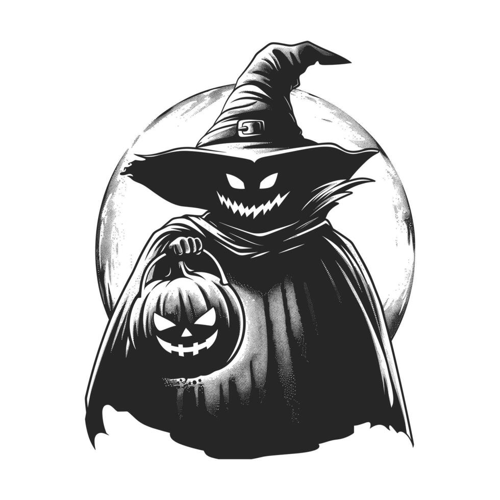 A halloween scenario silhouette vector