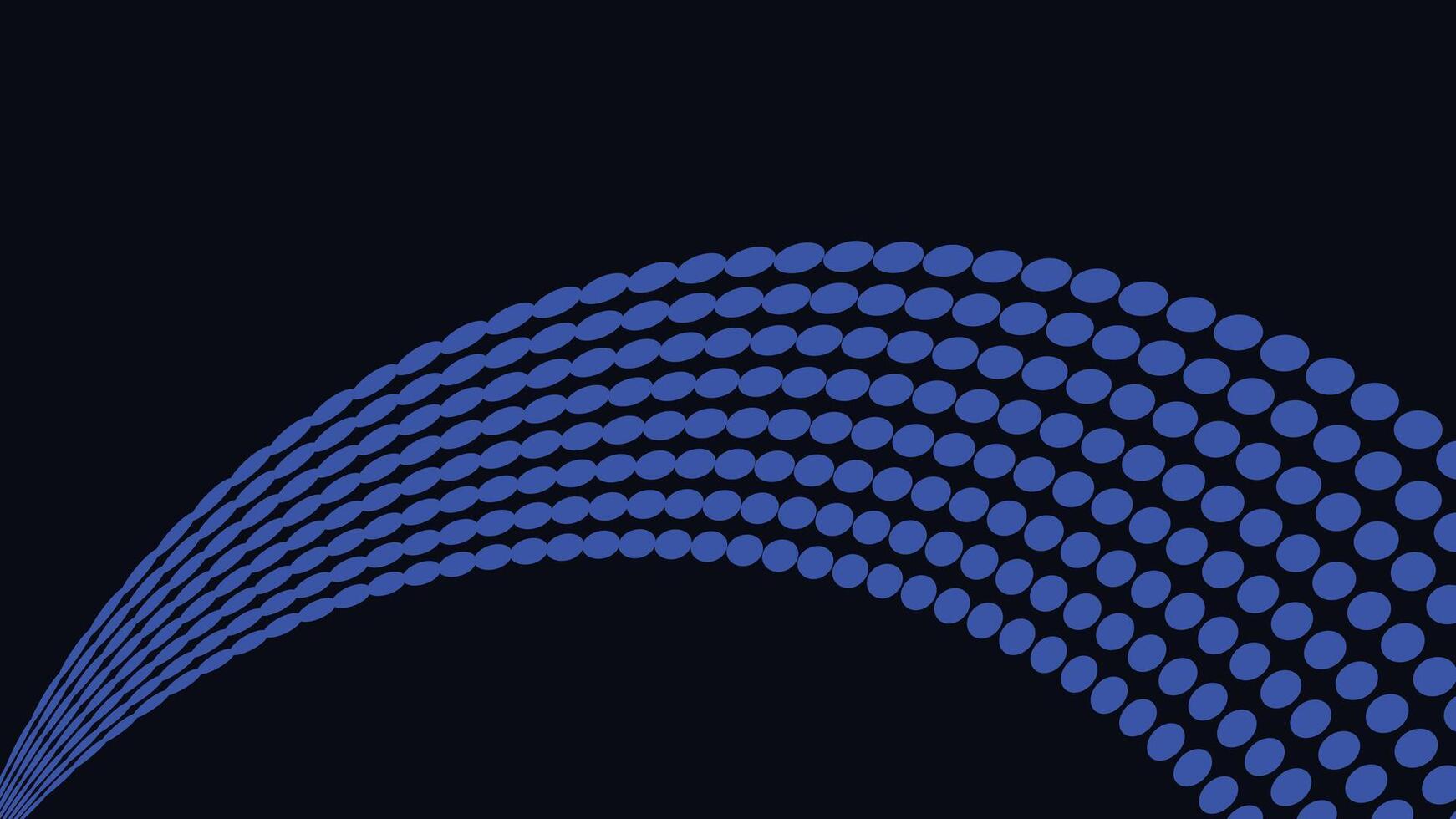 Abstract wavy line creative big data flowing background in dark blue. vector