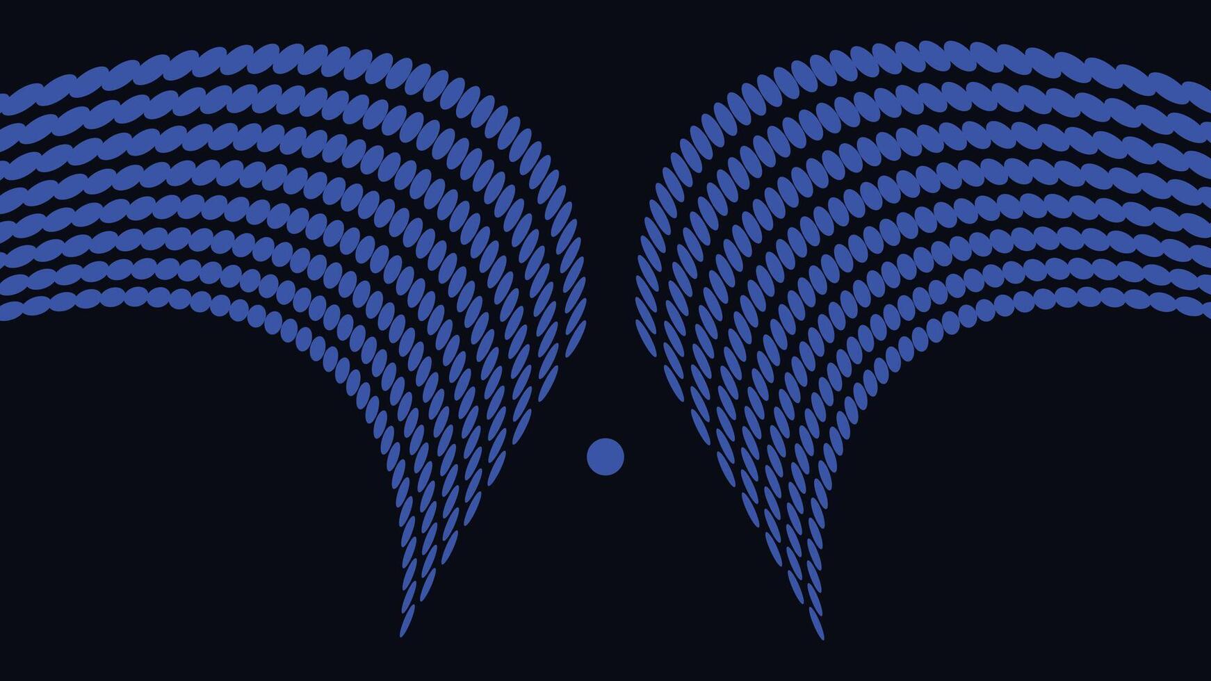 Abstract wavy line creative big data flowing background in dark blue. vector