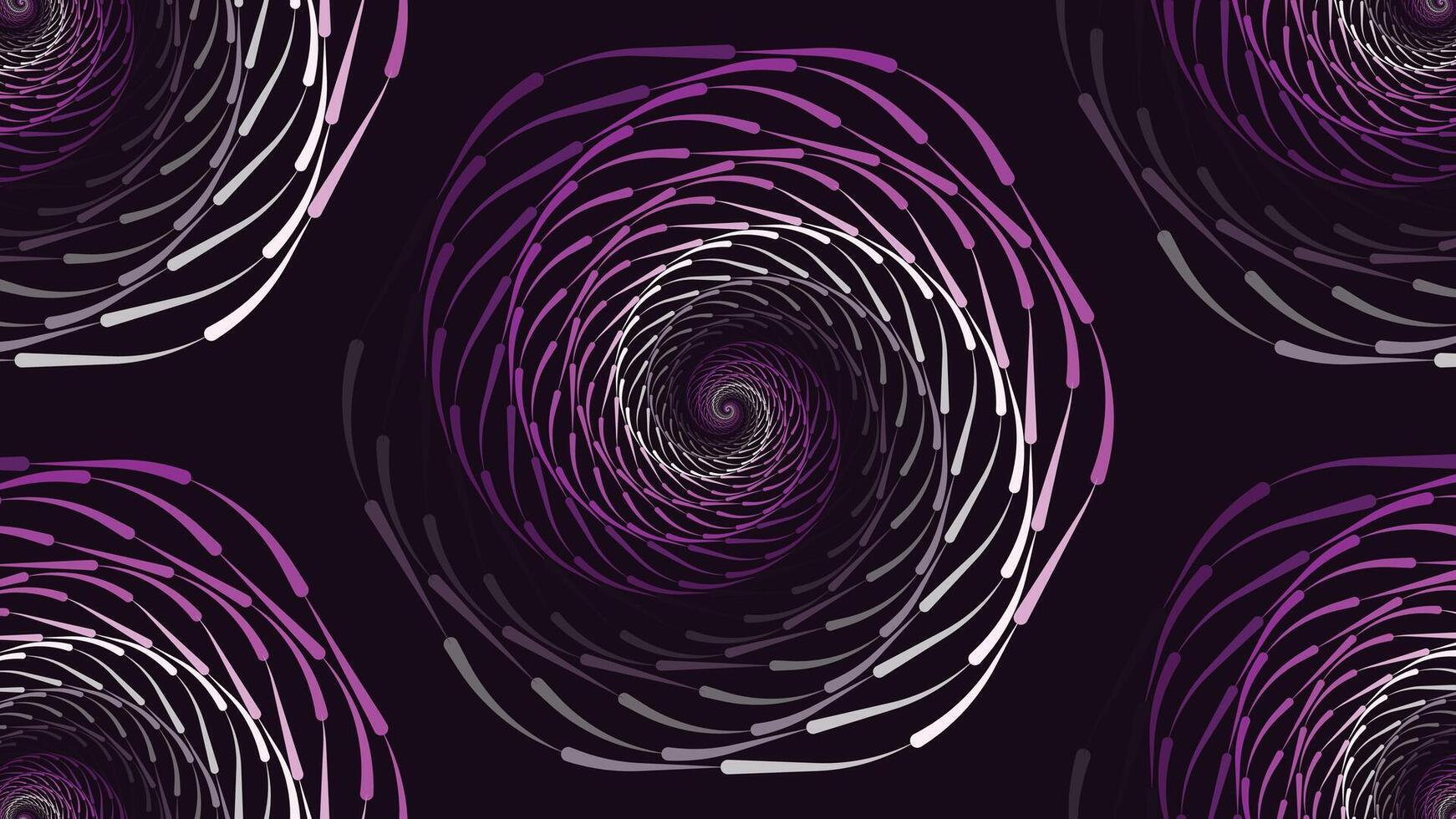 Abstract spiral spinning vortex style urgency background in purple. vector