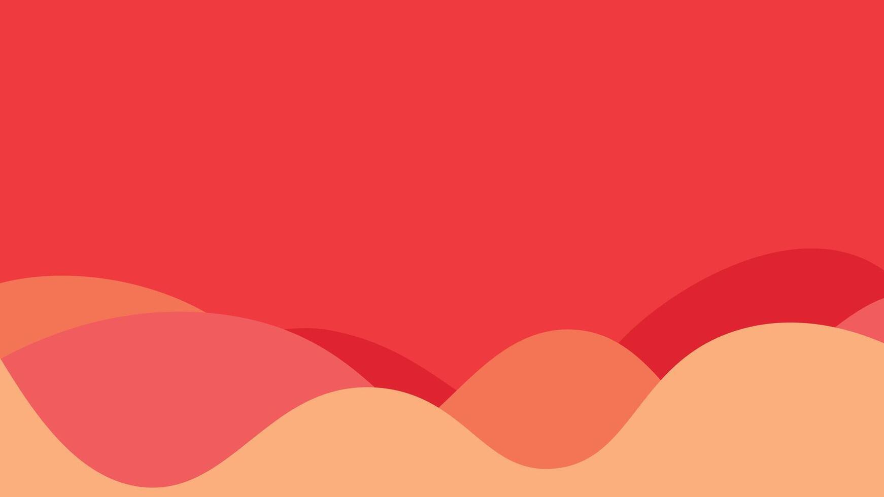 Abstract wavy line multiple layer romantic red combination background. vector