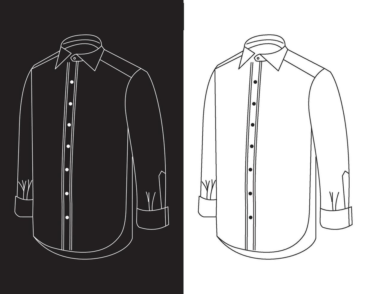 Shirt Line Work Design vector