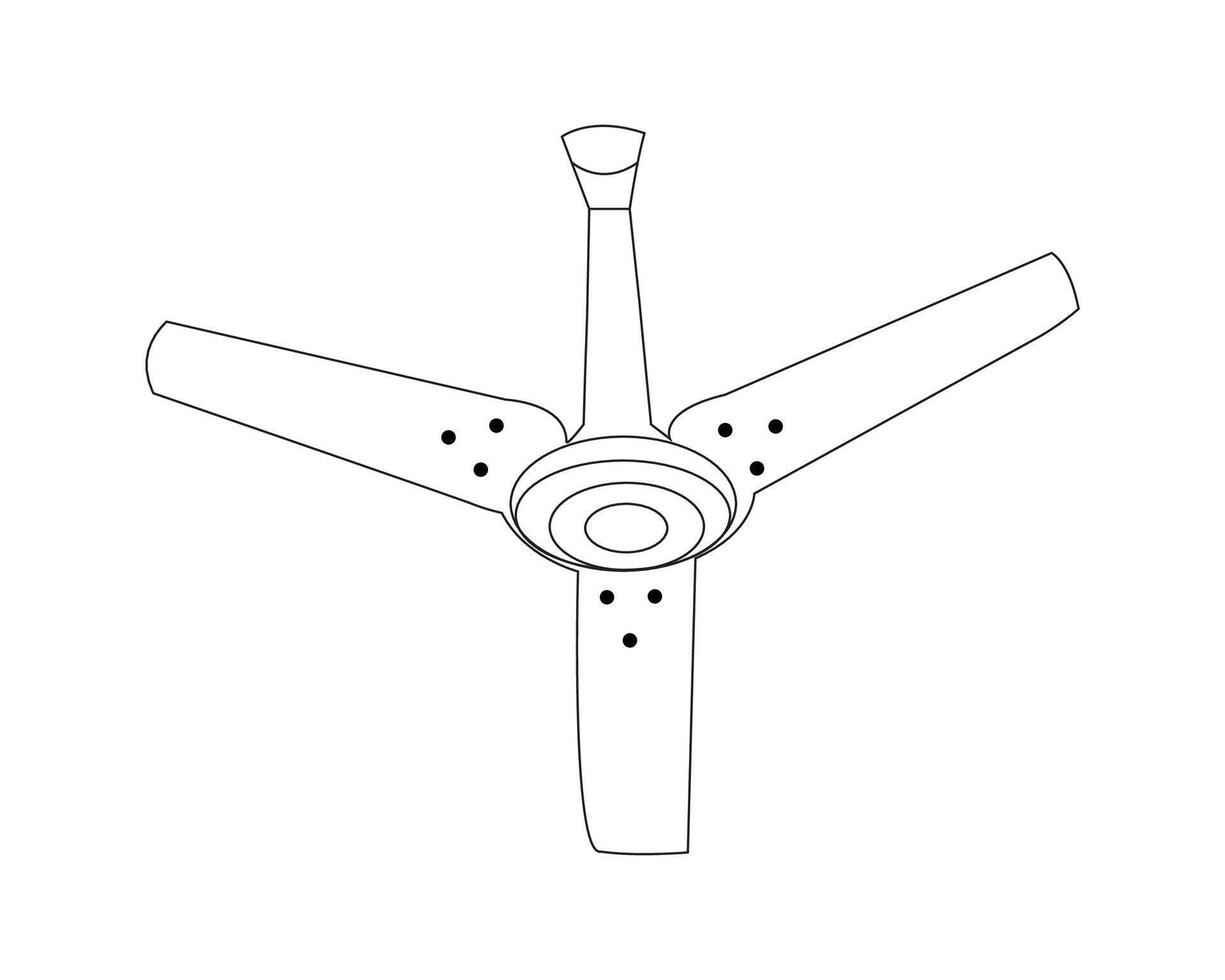 Fan Line Art Work vector