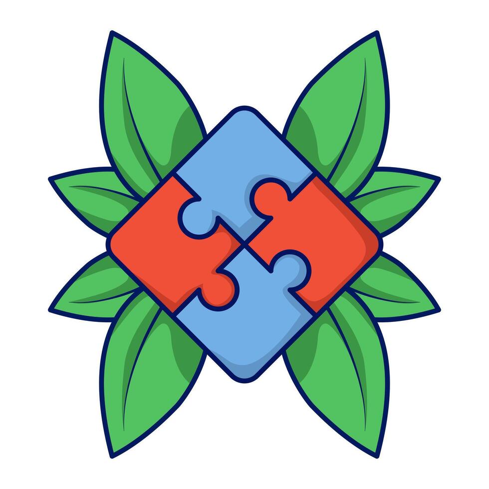 Concept Business solution, problem solving. puzzle game. business challenge in relation to jigsaw puzzle, partnership, puzzle pieces symbol of teamwork, flat design suitable for various purposes. vector