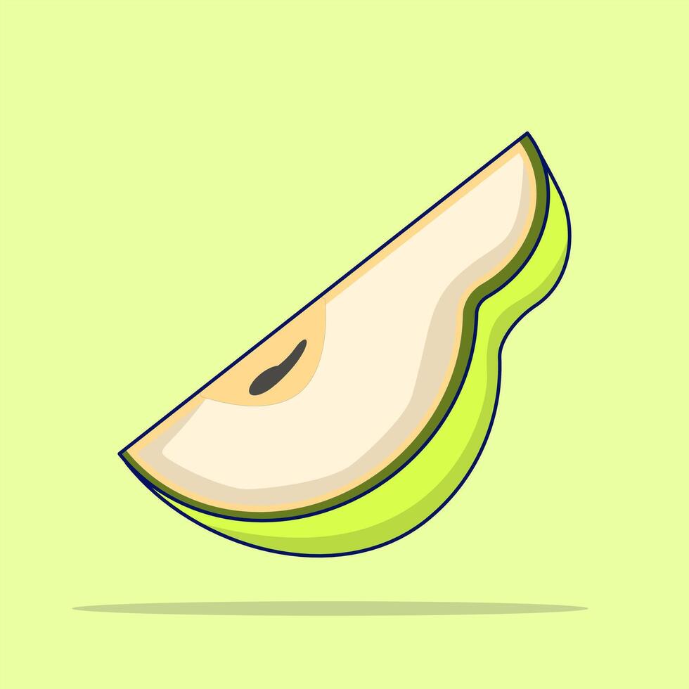 Pear Fruit Cartoon. Ripe sweet fruit. Isometric illustration with glare and shadow. Natural dessert, ready to eat. Colorful modern icon for web design. vector