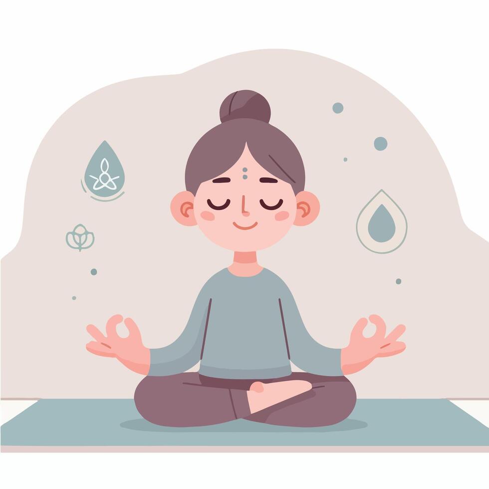illustration of person doing yoga. exercise vector