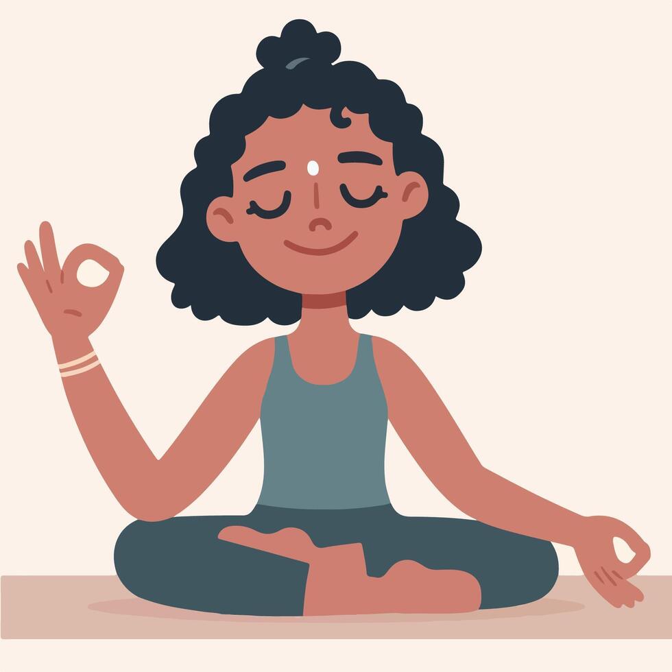illustration of person doing yoga. exercise vector