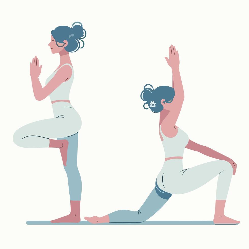 illustration of person doing yoga. exercise vector