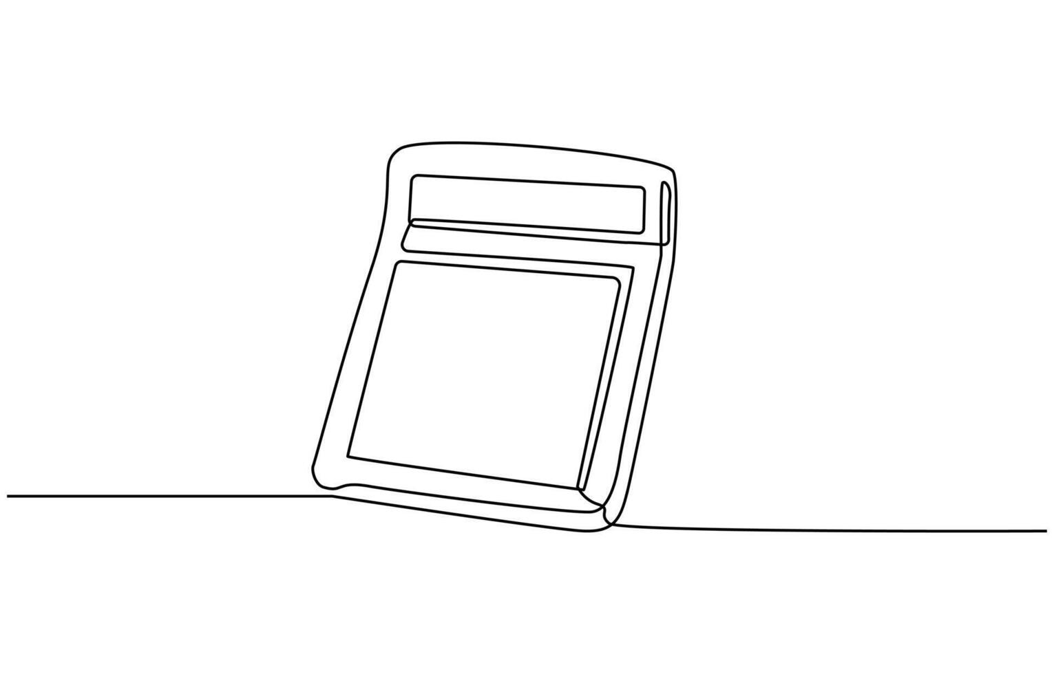Back to school one line drawing. Calculators,Continuous line drawing of calculator. Back to school. technology education. Icon one line, single line art, illustration, Calculator, count, vector
