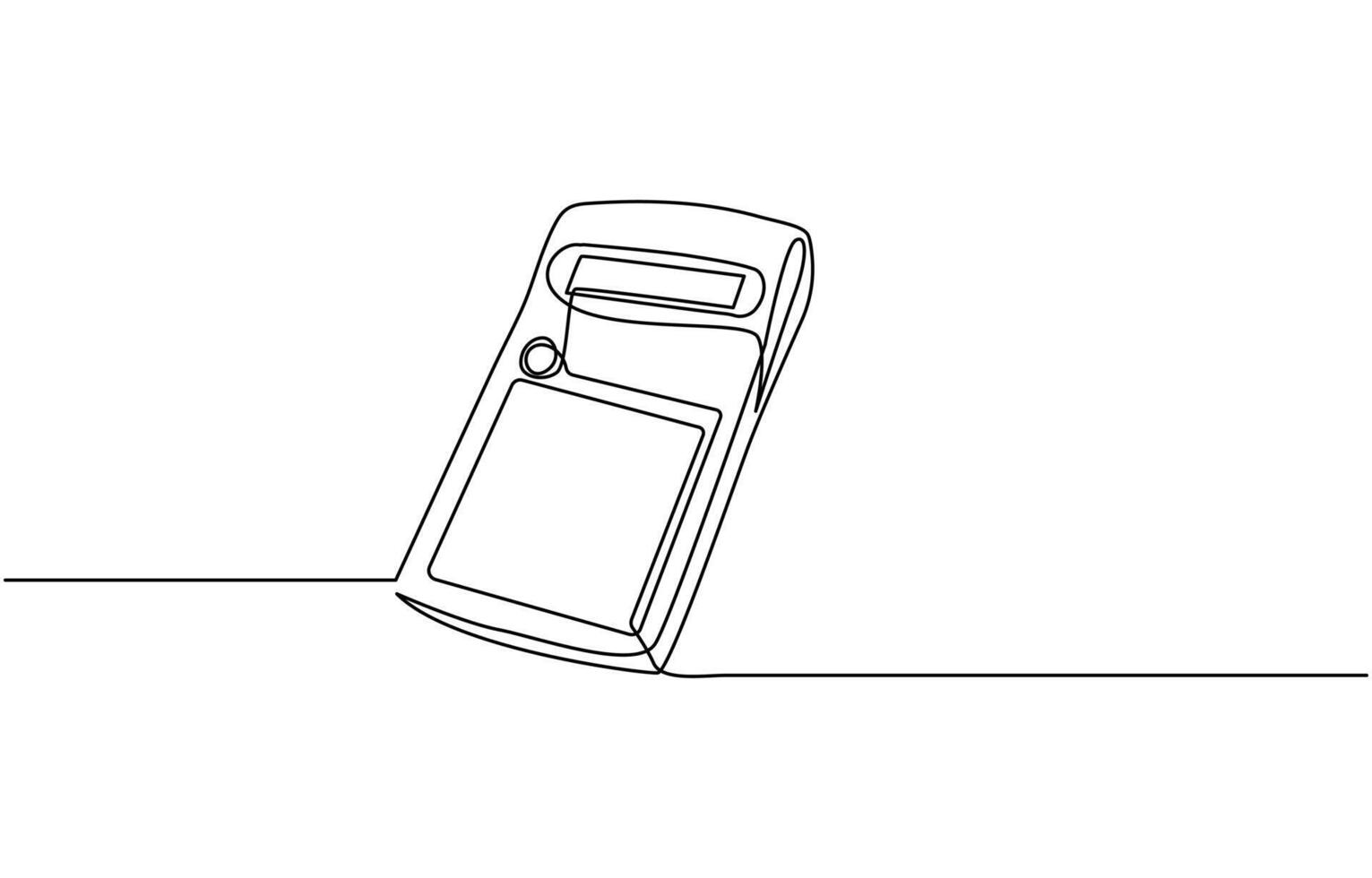 Back to school one line drawing. Calculators,Continuous line drawing of calculator. Back to school. technology education. Icon one line, single line art, illustration, Calculator, count, vector