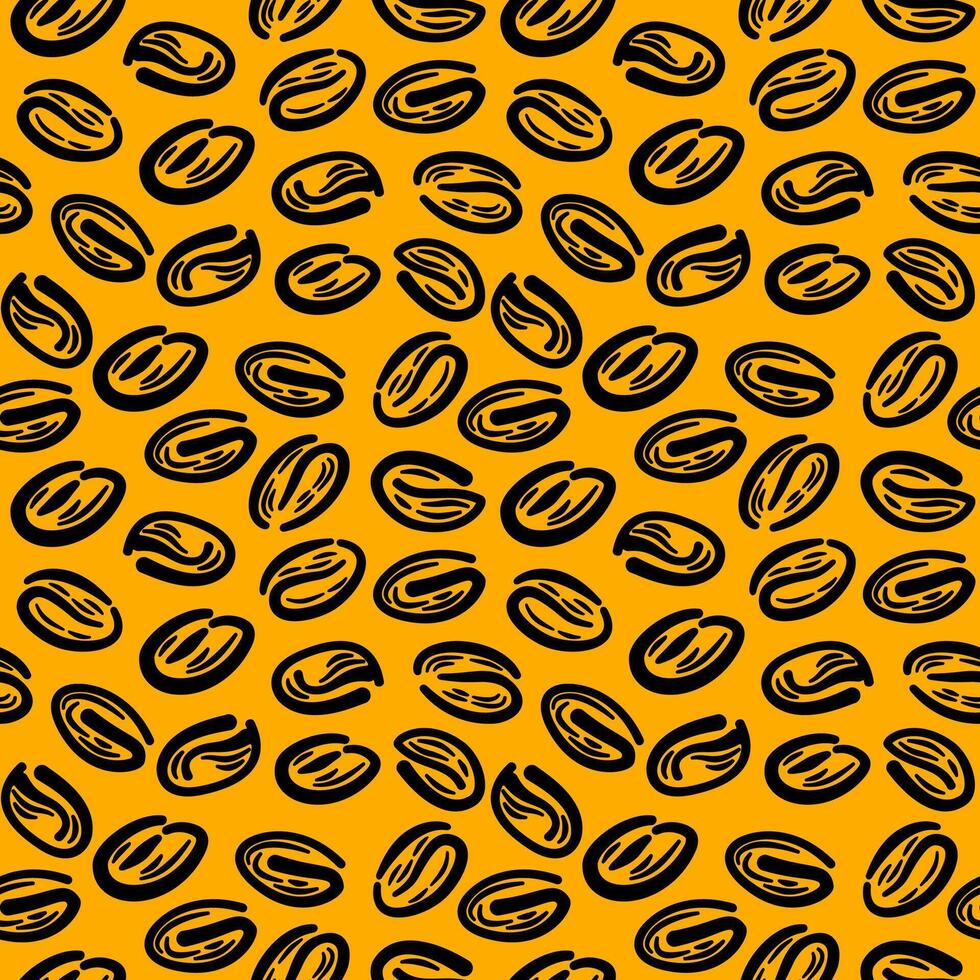 coffee bean seamless pattern. background coffee beans seamless pattern. Seamless Coffee Bean Pattern for packaging. coffee beans wallpaper. vector