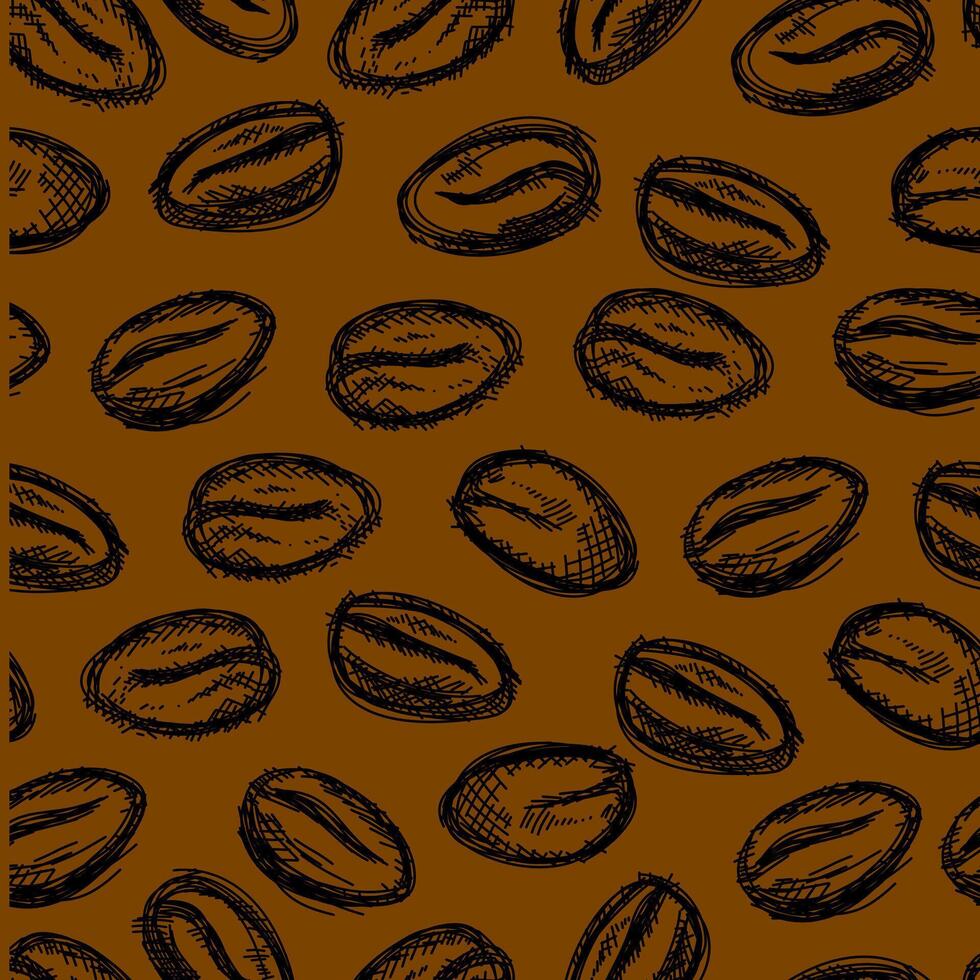 coffee bean seamless pattern. background coffee beans seamless pattern. Seamless Coffee Bean Pattern for packaging. coffee beans wallpaper. vector