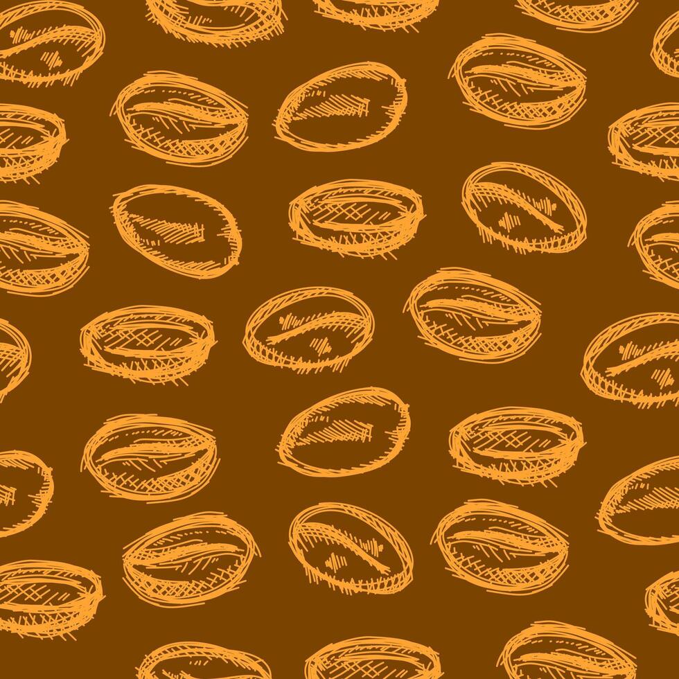 coffee bean seamless pattern. background coffee beans seamless pattern. Seamless Coffee Bean Pattern for packaging. coffee beans wallpaper. vector