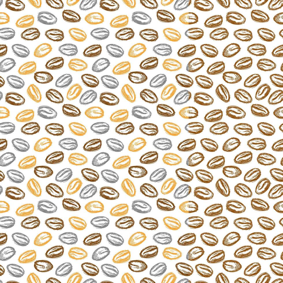 coffee bean seamless pattern. background coffee beans seamless pattern. Seamless Coffee Bean Pattern for packaging. coffee beans wallpaper. vector