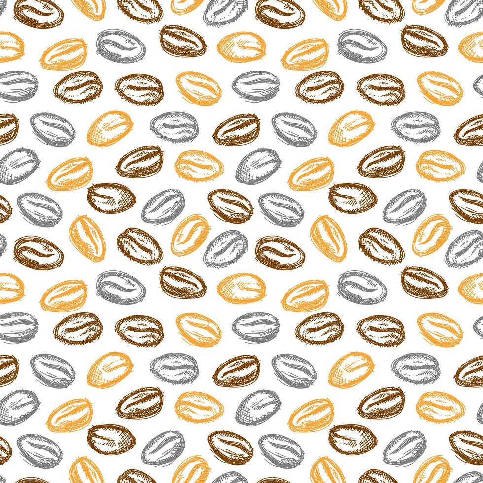 coffee bean seamless pattern. background coffee beans seamless pattern. Seamless Coffee Bean Pattern for packaging. coffee beans wallpaper. vector