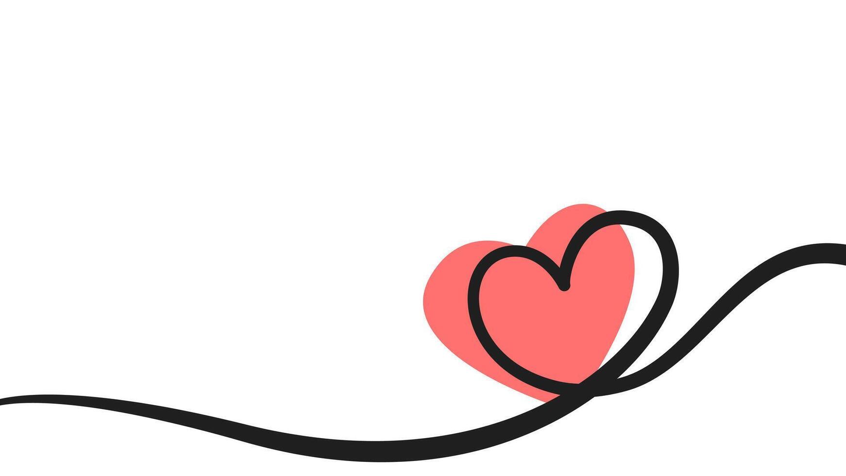 lineart drawing heart background. line art love sign. simple heart line art drawing. Hearts Continuous One Line Drawing. love heart lineart background. heart doodle line art drawing. love doodle. vector