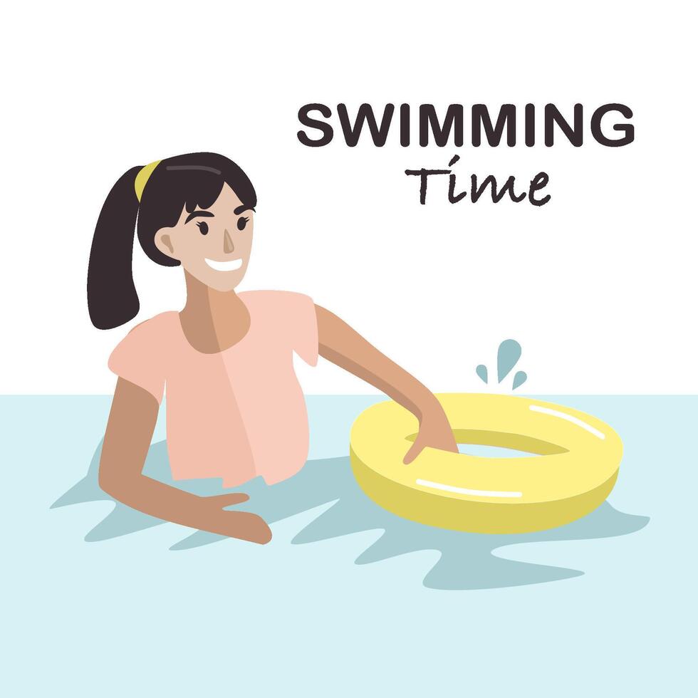 Swimming Time Illustration vector