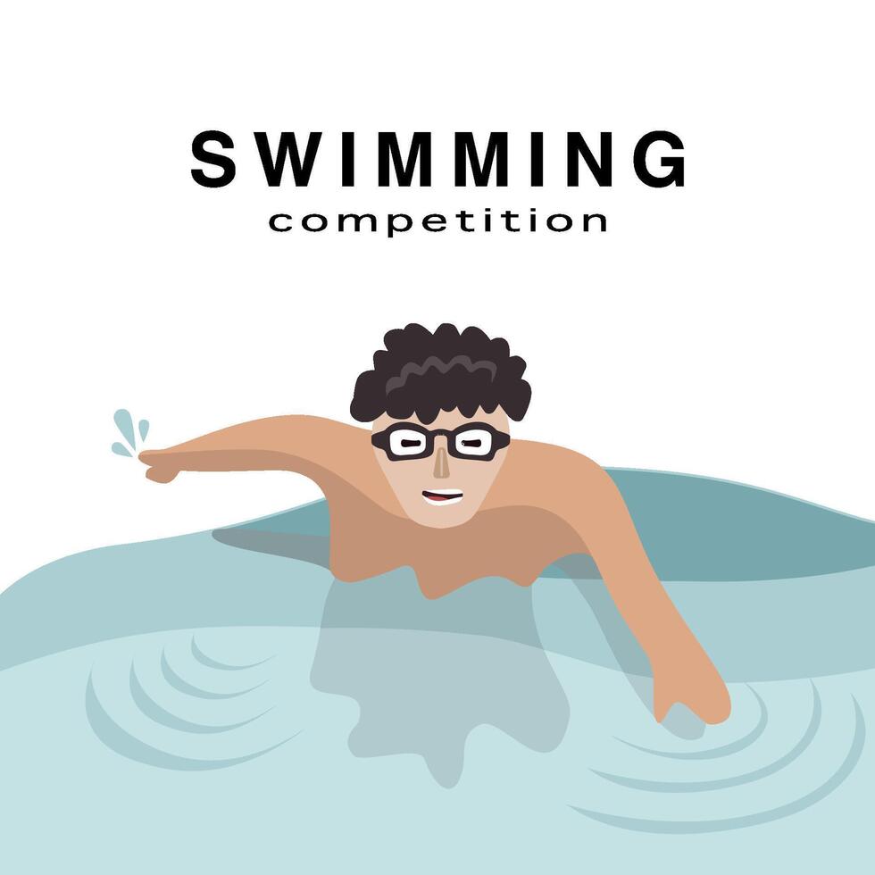 Swimming Champion Illustration vector