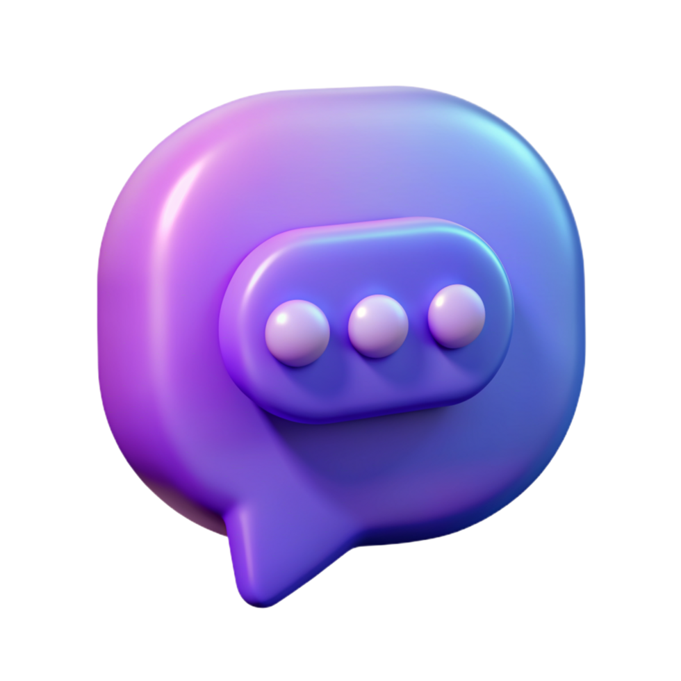 3D chat icon 3D chat symbol chat photo png