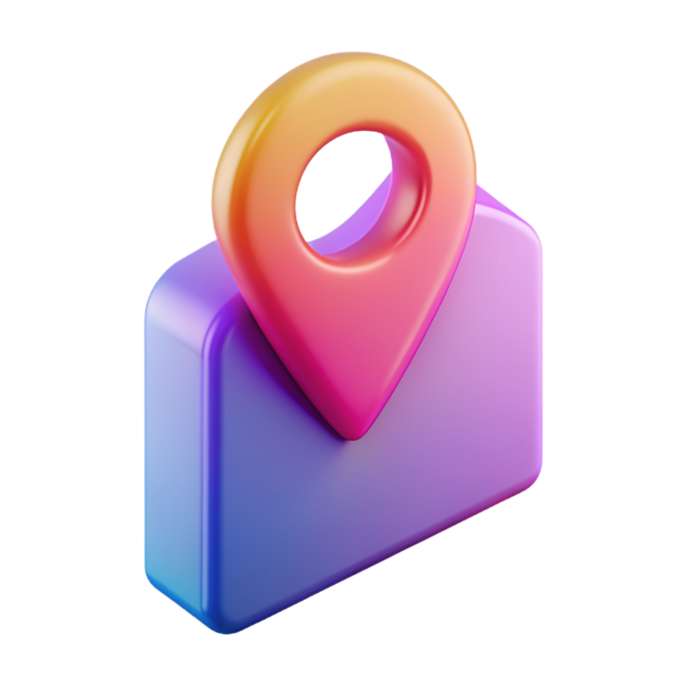 3D location icon 3D map icon 3D map symbol map photo png