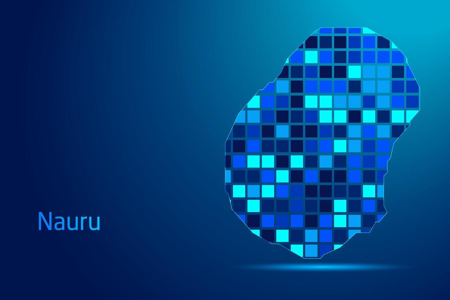concepts of Nauru Network Digital Technology Graphic illustration. Blue Color. Internet Futuristic Concept Map. vector