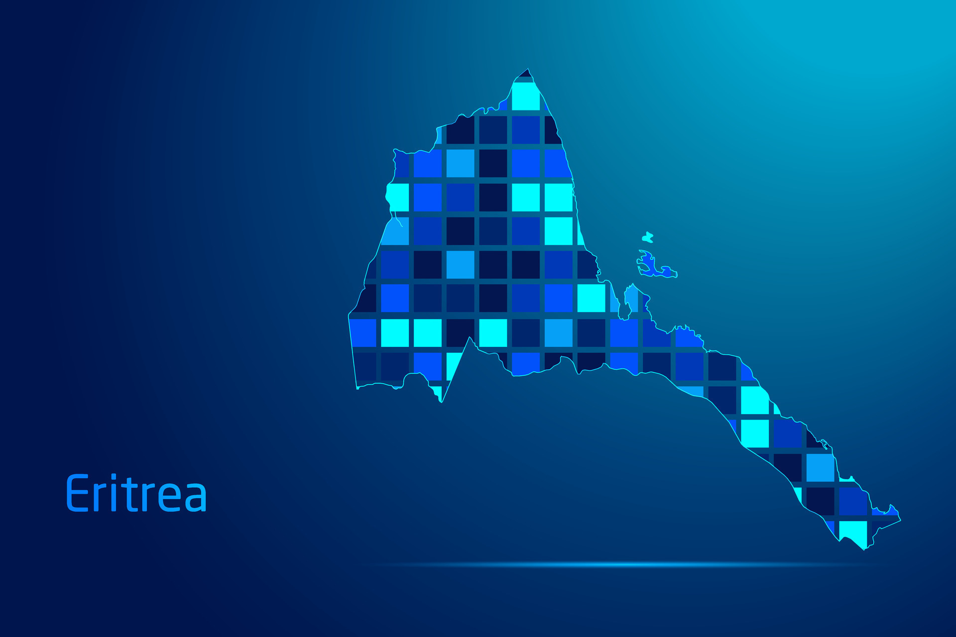 concepts of Eritrea Network Digital Technology Graphic illustration