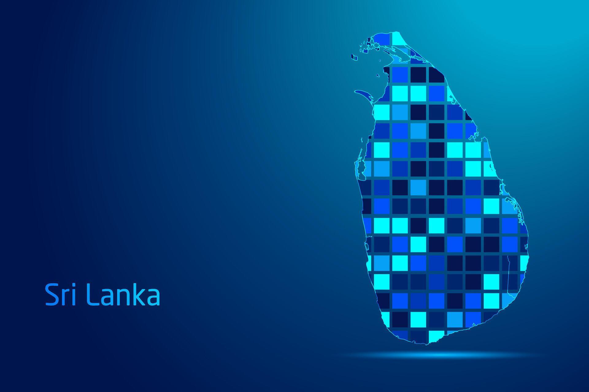 concepts of Sri Lanka Network Digital Technology Graphic illustration