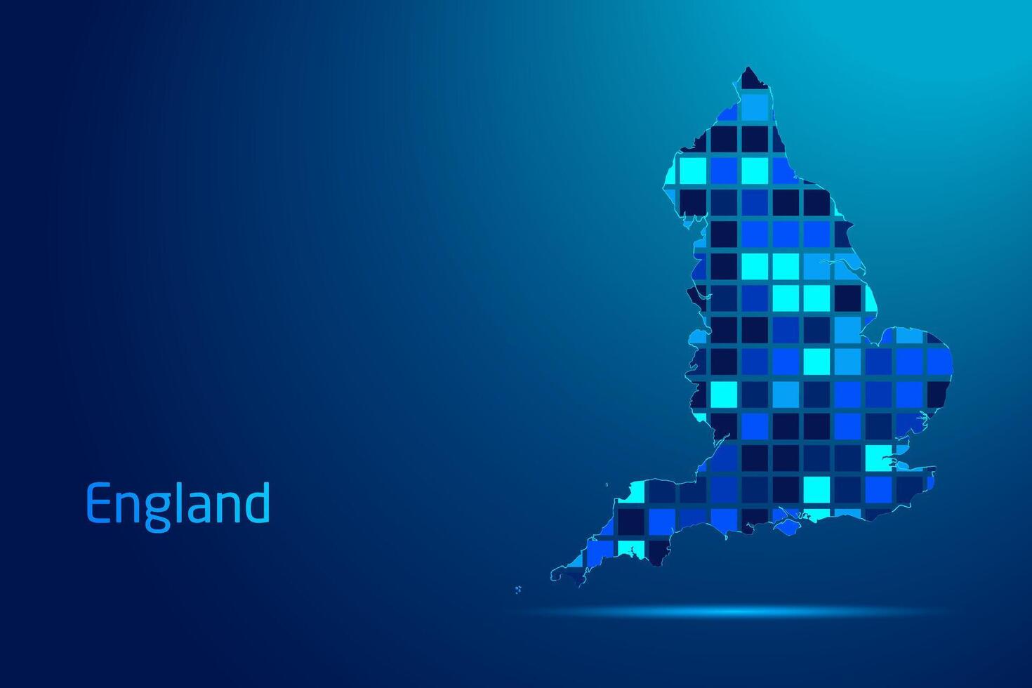 concepts of England Network Digital Technology Graphic illustration. Blue Color. Internet Futuristic Concept Map. vector