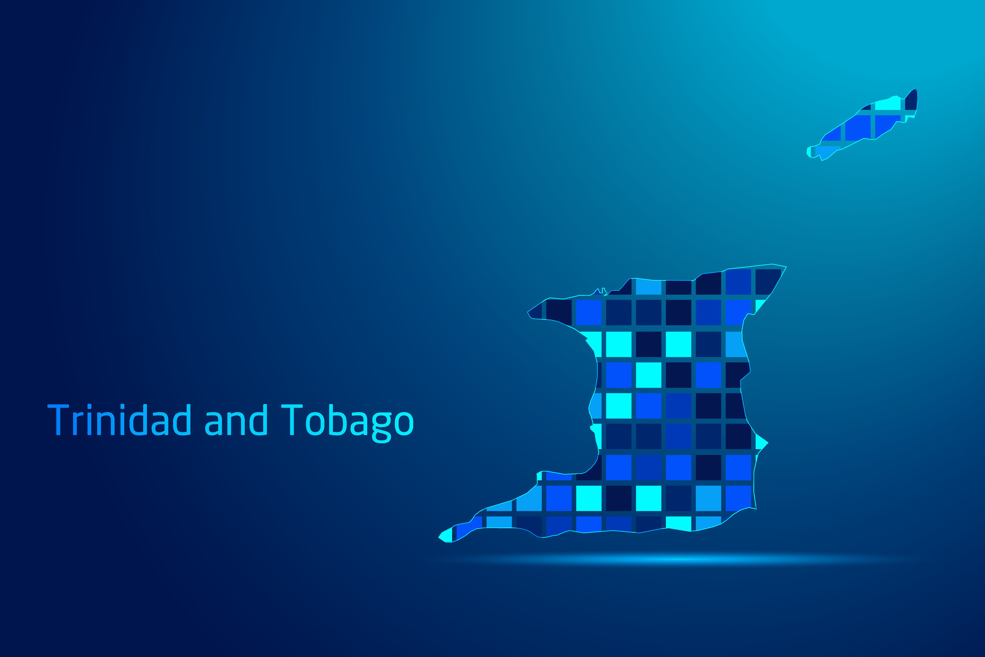 concepts of Trinidad and Tobago Network Digital Technology Graphic