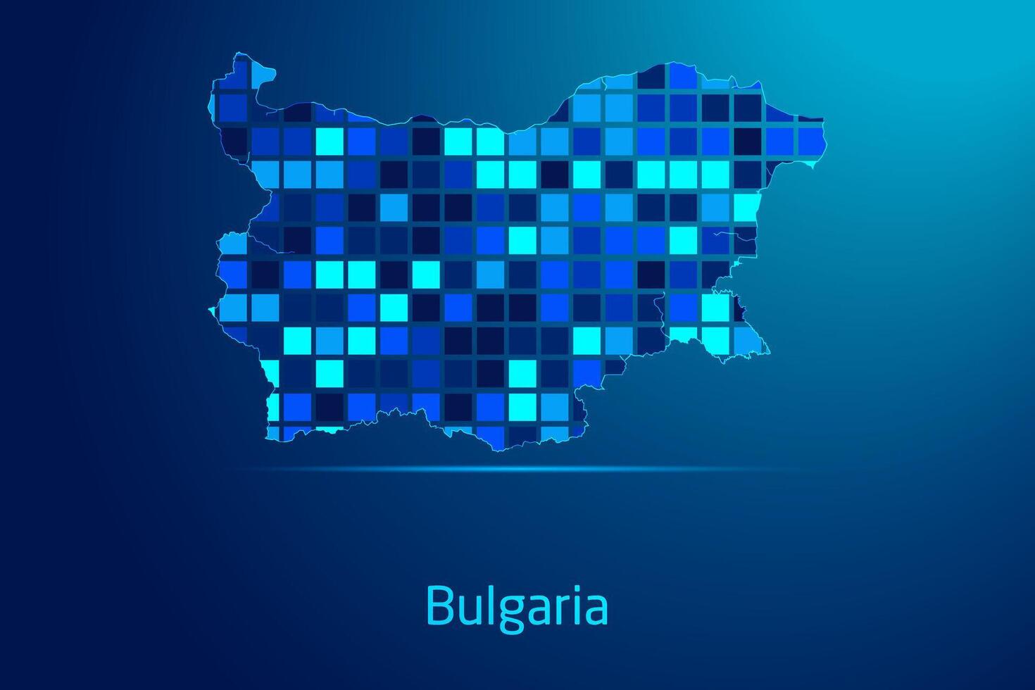 concepts of Bulgaria Network Digital Technology Graphic illustration. Blue Color. Internet Futuristic Concept Map. vector