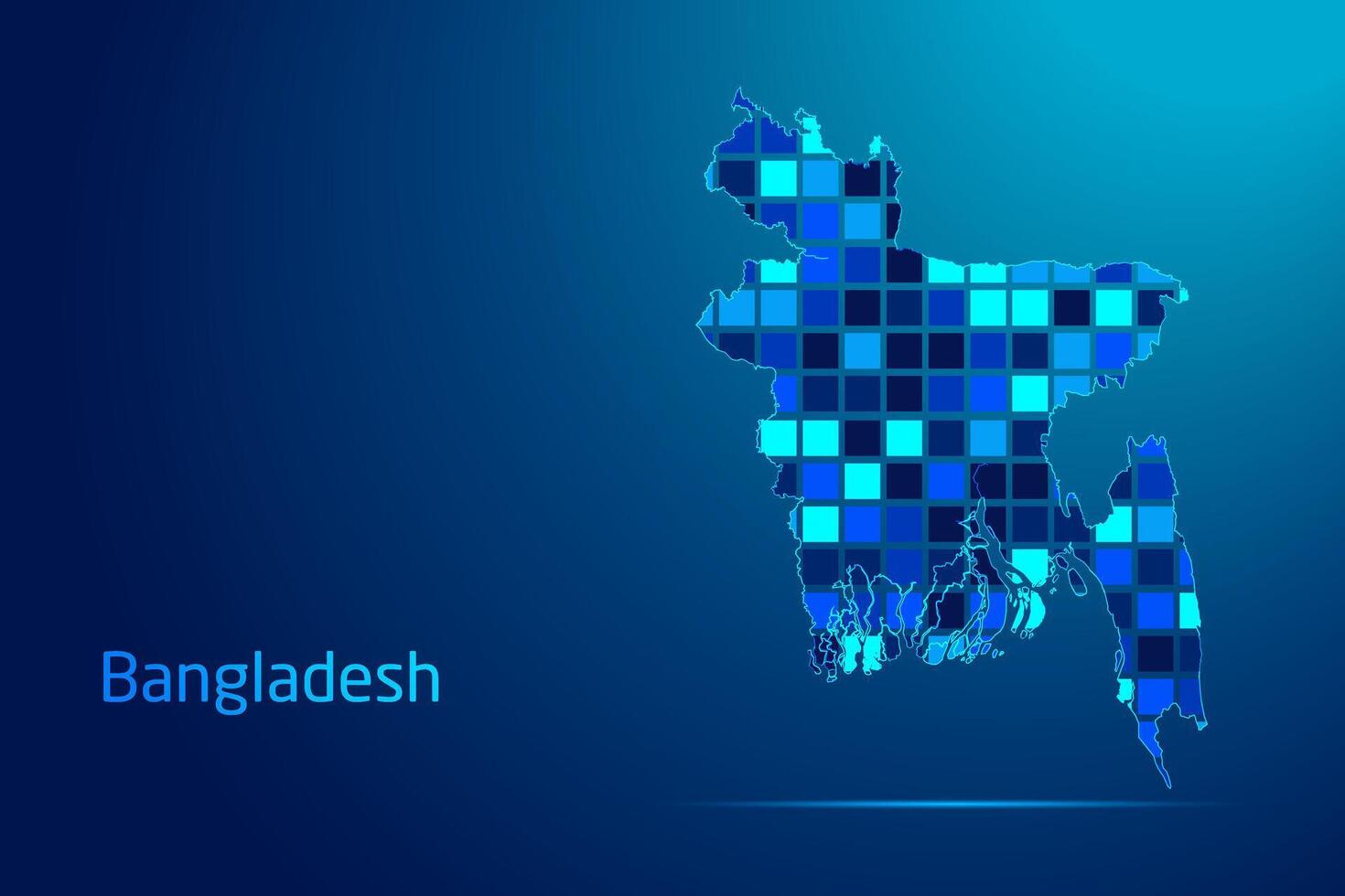 concepts of Bangladesh Network Digital Technology Graphic illustration. Blue Color. Internet Futuristic Concept Map. vector