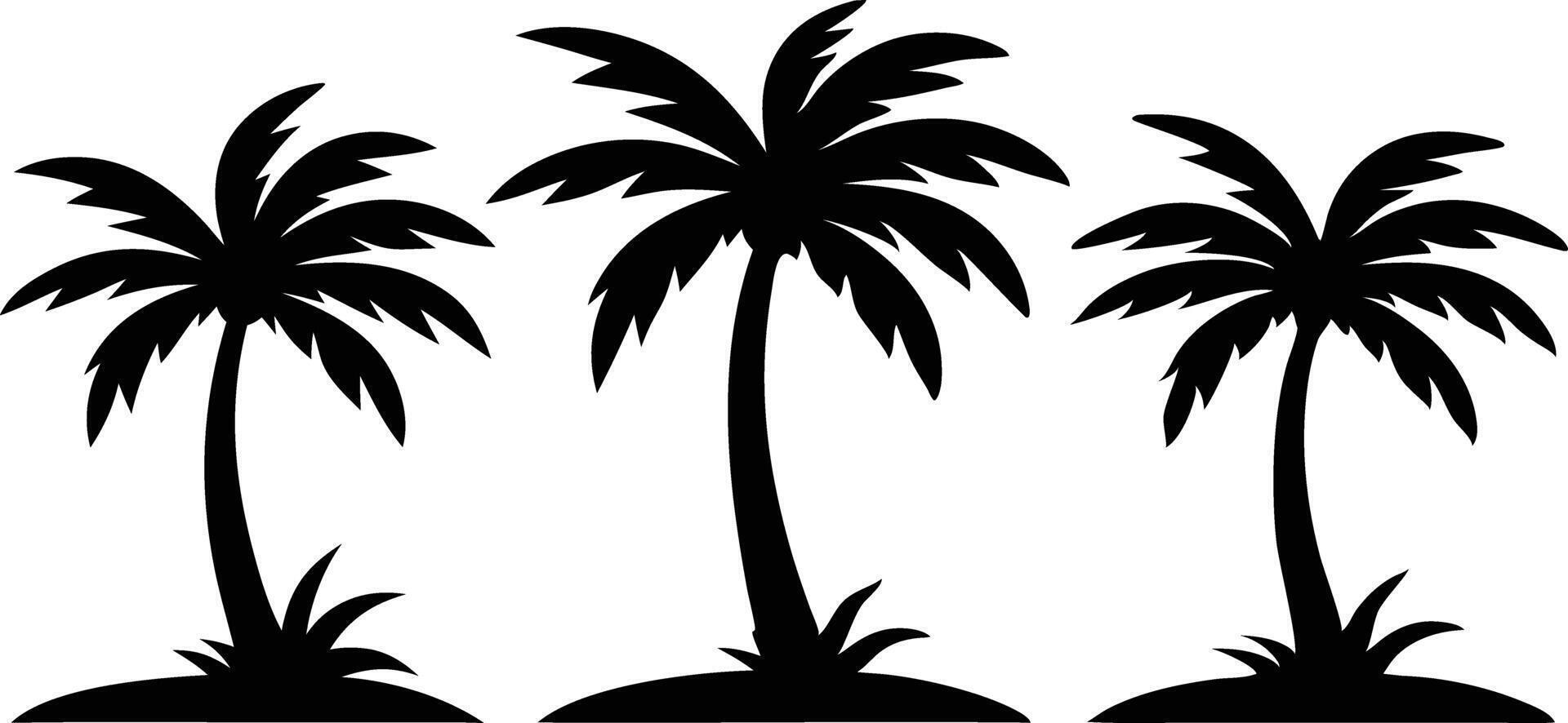 Collection of Palm Tree Silhouette Vectors