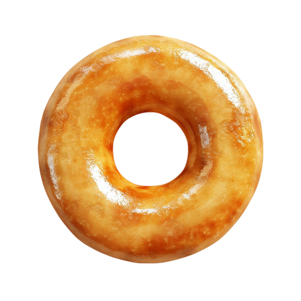 Glazed Donut on Transparent Background AI-Generative png