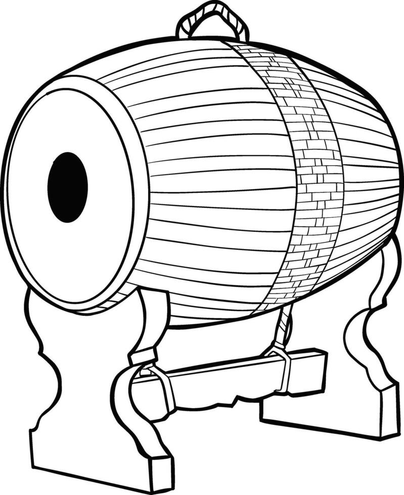 Taphon Thai music tradition drum vector