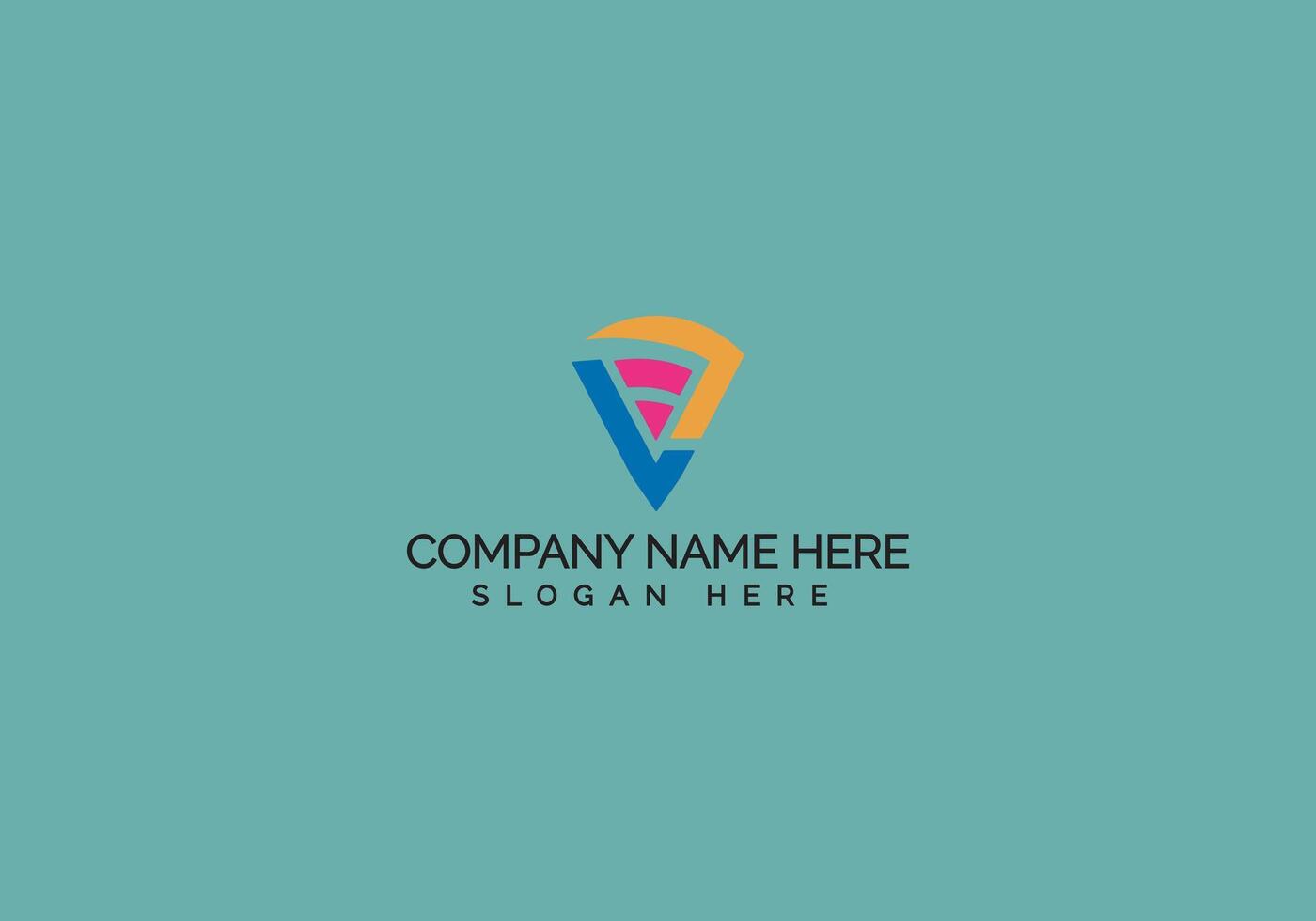 Creative Modern Minimalist Company Logo Design vector