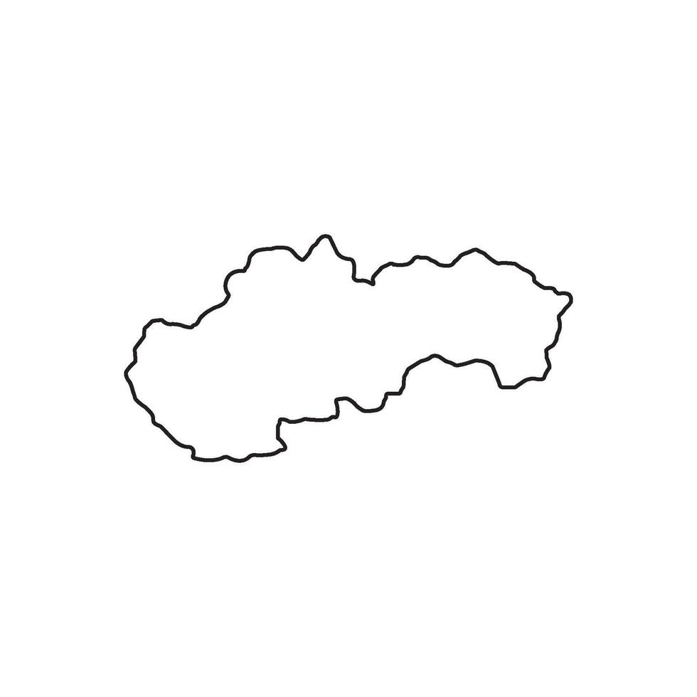 Slovakia map icon vector